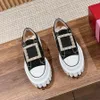 Top quality Canvas Rhinestone buckle Platform loafers Fashion Classic Dress Designer Shoes Factory Shoes 3.5cm