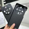 Genuine Carbon Fiber Aramid Slim Case for Huawei Mate 60 Pro Matte Armor Back Cover