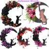 Other Event Party Supplies Halloween Welcome Sign Holiday Decor Front Door Wreath Goth Roses Ornament Indoor Outdoor Decorations 230901