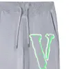 Vlone novas calças largas masculinas e femininas clássico casual moda tendência de pelúcia calças sanitárias simples algodão calças casuais vl wk112