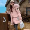 Piumino da donna può contenere 110 kg 5XL Plus Size Cappotti d'anatra con cappuccio in vera pelliccia di grandi dimensioni Inverno Donna Parka oversize caldo spesso Wy520