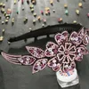 Hair Clips Fashion Sweet Big Flower Head Wear Luxury Headband For Women Rhinestone Non-slip Border Girl Hairpin Fancy Accessories Gift