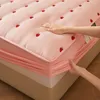 Mattress Pad Thicken Cover 90x200 Fitted Sheets Queen Size Elastic Bedsheet Embroidered Bed Covers Pillowcase need order 230901