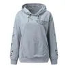 Kvinnors huvtröjor huvtröjor Kvinnor ärmen lång med fickan dragkammare tröjor tröja jacka snap pullover hoodie