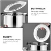 Caldeiras duplas anel de vapor cozinha placa de vapor ferramenta redonda refrigerador pote bandeja gadget suportes de metal ovo durável