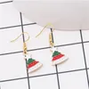 Dangle Oorbellen Leuke Kerstboom Hanger Oorbel Voor Meisjes Accessoires Mode Creatieve Olie Druipende Ster Vrouwen Cadeau