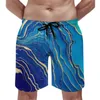 Short pour Homme Planche de Marbre Rouge Été Feuille Abstraite Impression Course à Pied Pantalon Court de Plage à séchage Rapide Motif rétro Grande Taille Maillot de Bain