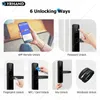 ドアロックYRHAND CERRADURA INTELIGENTE BIOMETRIC SMART LOCK TUYAアプリリモートロック解除キーレスWiFiロック電子スマートドアロックHKD230902