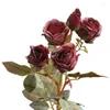 Decorative Flowers Vintage Artificial Small Rose Flower Faux Decoration Party Supplies