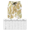 Men's Shorts Summer Gym Gold White Cow Print Surfing Spots Custom Board Short Pants Retro Quick Drying Beach Trunks Plus Size