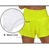 lu-18 Quick Drying Sports Hotty Hot Shorts Women's Casual Fitness Fake Two-piece Light Proof Lined Yoga Leggings Running Golf Biker PantkhhH
