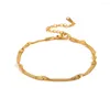 Bracelets à maillons DEAR-LIFE Simple collier plaqué or bijoux mode Bracelet chaîne femme