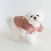 Hundkläder Cherry Sweet Layer Spray Wedding Dress Pet Clothing Shirt Cat Vest Puppy Floral Clothing for Dogs Teddy