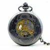 Cep Saatleri Zarif Ayçiçeği Güneş Kafatası Mekanik Saat Vintage Steampunk Manuel Zincir Kolye Kolye Aksesuar Saat Hediyesi