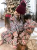 Familjsmatchande kläder Christmas Moose Family Matching Pyjamas Set Year's Clothes Adults Kids Sleepwear Baby Rompers Soft Loose Xmas Outfits 230901