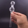 Atacado tamanho grande tubo de vidro queimador de óleo bong cachimbo de água colher com bola de 30mm design duplo cigarro de vidro tubo de erva seca