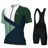 Conjuntos de corrida Verão Ciclismo Jersey 2023 Salexo Homens Roupas Manga Curta MTB Bicicleta Terno Roupas Ropa Ciclismo Hombre