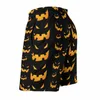 Mäns shorts sommargymngrinning halloween sportkläder pumpor tryckt tryckt bräde korta byxor söta snabbtorkning strandstammar stor storlek