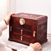 Jewelry Pouches Solid Wood Box Storage Velvet Drawer Boxes Organizer Ring Necklace Bracelet Earrings Display Stand Accessories
