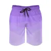 Shorts masculinos placa poligonal gradiente roxo vintage praia homem gráfico surf troncos de secagem rápida ideia de presente