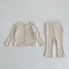 Bambini Primavera Autunno Abbigliamento Completo Casual Neonato Abiti Manica lunga Camicia con bottoni Top Pantaloni Due pezzi Set per i vestiti del bambino 2567