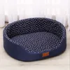 Kennels Dog Bed Warm Dot Pattern Top Quality House Sofa Kennel Soft Fleece Pet Cat Mats For Cats Small Dogs