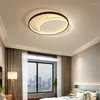 Plafonniers Simplicité moderne LED Cercle Lumière Lampe Noir Panneau Éclairage Décoration Pour Salon Chambre Étude Luminaires À La Maison