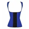 Intimo modellante da donna Corsetto per allenamento in vita da donna Senza cerniera Gilet sottoseno Body Shaper anteriore 3 ganci Cintura dimagrante Latex Shapewear Cincher Top