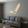Lâmpada de parede simples decorativa criativa escada corredor luzes de fundo forma de linha pendurado sala de estar tira led