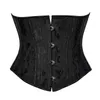 Women's Shapers Plus Size Women Sexy Underbust Corset 24 Steel Boned Waist Cincher Trainer Short Torso Body Shaper Lace Up Bustier