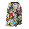 Men's Shorts Word Graffiti Board Summer Hip Hop Print Sport Beach Man Szybki suchy projekt mody Plus Size Trunks