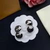 Ear Clip Earring European and American Personalized Metal Earball 925 Silver Needle 3D Hollow Geometry Light Luxury Style Round Ball Earstuds HLVE6 --01