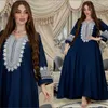 Ropa étnica Ramadán musulmán bordado vestido de fiesta mujeres islámica árabe bata Dubai Turquía Kaftan Abaya Eid Jalabiya Longue Vestidos