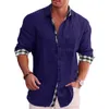 Camisas casuais masculinas camisas de linho de algodão solto blusa casual grade manga longa camiseta outono plus size 5xl moda bonito camisa masculina 230901