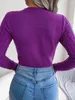 Women's Sweaters Womens Cutout Y2k Knit Sweater Pullover Long Sleeve Sexy Bodycon Cable Knitted Crewneck Slim Stretch Tops