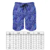 Pantaloncini da uomo Vibrant Blue Paisley Gym Summer Retro Print Surf Beach Comodo costume da bagno alla moda taglie forti