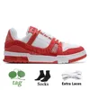 Lyx kvinnor herr designer casual skor monograms denim rosa blommor blå virgil präglade abloh vita svarta run designers tränare plattform kalv läder sneakers