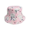 Bérets 2023 Mode Floral Imprimer Seau Chapeau Femmes Double Face Coton Réversible Protection Solaire Casquette Femme Pêcheur Chapeaux Mignon