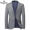 Mäns kostymer 2023 Blazer Jacket Spring Summer Solid Color Slim Casual Business Thin Breattable White Cotton Linen Suit Male D41