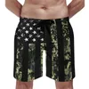 Mäns shorts 4 juli American Flag Board Summer Stars and Stripes Casual Beach Men Sport Quick Dry Design Trunks