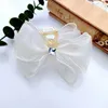 Haarschmuck Koreanische Gaze Strass Bogen Clip Klaue Klemme Kinder Frauen Elegante Hochsteckfrisur Kopfbedeckung Mädchen