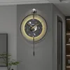 Orologi da parete Orologio a led in metallo appeso moderno minimalista semplice orologi a batteria soggiorno luce silenziosa Reloj Pared Home Decor