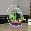 Aufbewahrungskörbe 3D Haushaltsschaukel Obstkorb Form Tisch Arbeitsplatte Metall 3 Farben Kreativer Stil Tablettständer