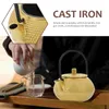 Dinnerware Sets Cast Iron Teapot Set Decor Small Ornament Adornment Ornaments Kettle Decoration