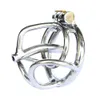 Stainless Steel Male Chastity Devices with Hollow Urethral Catheter Penis Plug Metal Cockring Sex Toys for Men