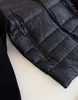 2023 Najnowsza kurtka designerska Wysokiej jakości szwy w dół zszywające dzianinowe stojak na kołnierz Luksusową markę Top Mens Black Jacket