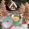 Opslagflessen 4 stuks Kerstblikje Koekjesgeschenken Veelzijdige container Decoratieve kofferverpakking Blik Kerstman