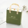 Smycken påsar grön ins stil papper bärbar låda lådan gåva set förpackningsring örhänge halsband