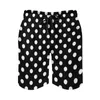 Herren-Shorts, schwarz-weißes Polka-Dot-Druckbrett, trendige moderne Kunst, Mode, Strand, kurze Hosen, Surfen, schnell trocknendes Design, Badehose