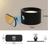 Duvar lambası USB Şarj Edilebilir LED LED Işık Dokunmatik Kontrol Kablosuz Monte Montajlı Sconce Işıkları Yatak Odası Okuma